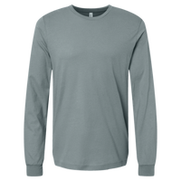 Bella + Canvas Jersey Long Sleeve Tee, Blue Storm, Front view