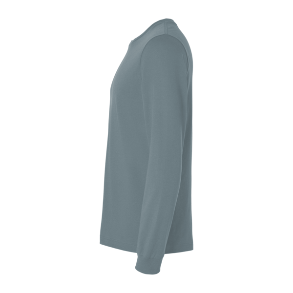 Bella + Canvas Jersey Long Sleeve Tee, Blue Storm, Left Sleeve view