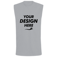 Bella + Canvas Jersey Muscle Tank, Athletic Heather, Front view, Mockup