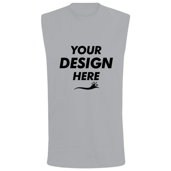 Bella + Canvas Jersey Muscle Tank, Athletic Heather, Front view, Mockup