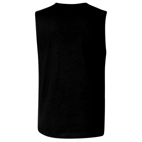Bella + Canvas Jersey Muscle Tank, Black, Back view