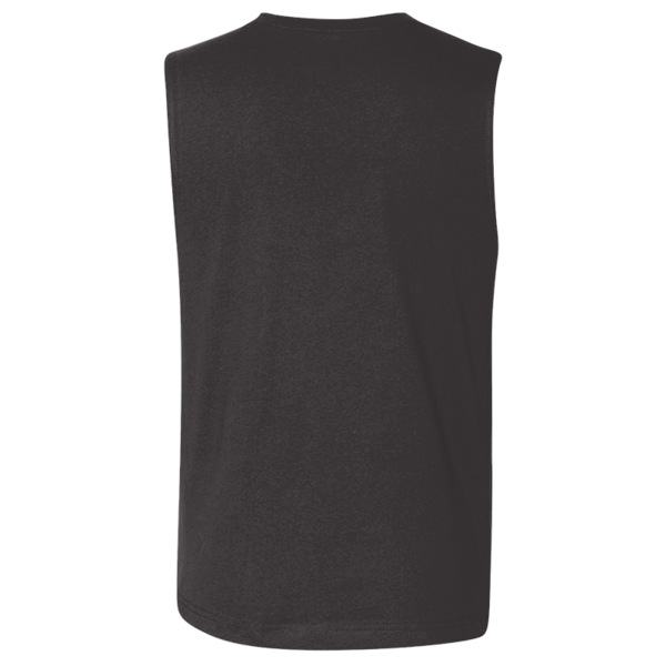 Bella + Canvas Jersey Muscle Tank, Dark Grey Heather, Back view