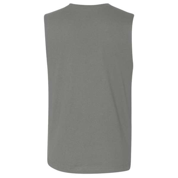 Bella + Canvas Jersey Muscle Tank, Deep Heather, Back view