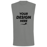 Bella + Canvas Jersey Muscle Tank, Deep Heather, Front view, Mockup