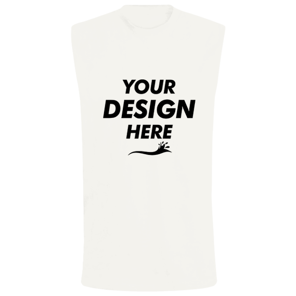 Bella + Canvas Jersey Muscle Tank, Natural, Front view, Mockup