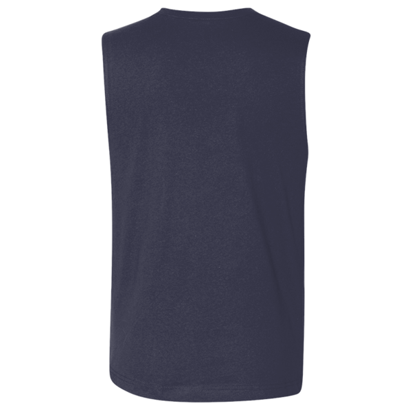 Bella + Canvas Jersey Muscle Tank, Navy, Back view