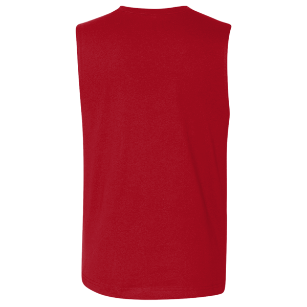 Bella + Canvas Jersey Muscle Tank, Red, Back view
