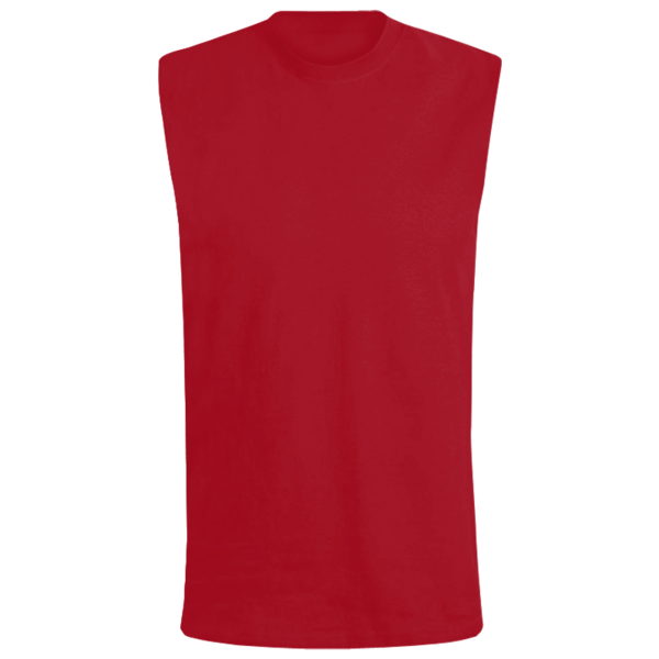 Bella + Canvas Jersey Muscle Tank, Red, Front view