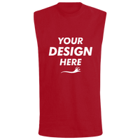 Bella + Canvas Jersey Muscle Tank, Red, Front view, Mockup