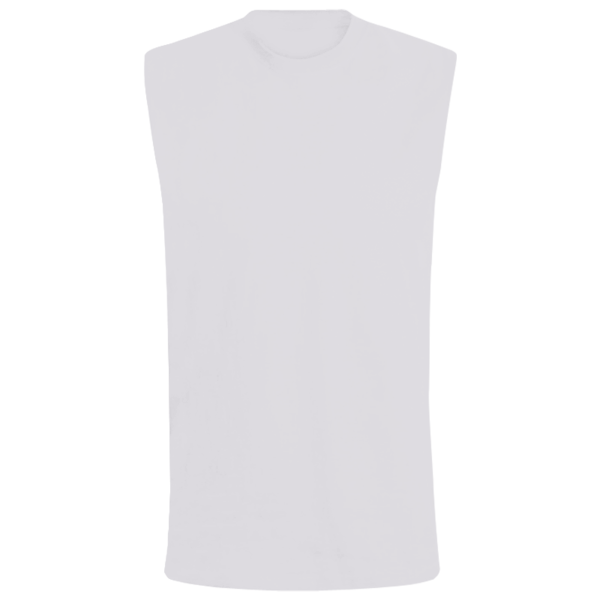Bella + Canvas Jersey Muscle Tank, White, Front view