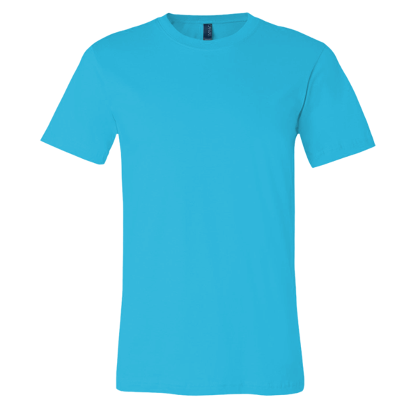 Bella + Canvas Jersey Tee, Aqua, Front view