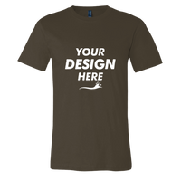 Bella + Canvas Jersey Tee, Army, Front view, Mockup