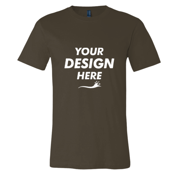Bella + Canvas Jersey Tee, Army, Front view, Mockup