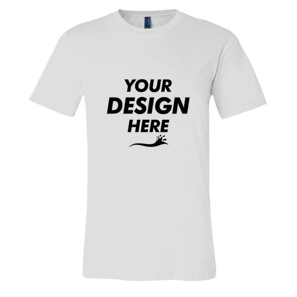 Bella + Canvas Jersey Tee, Ash, Front view, Mockup