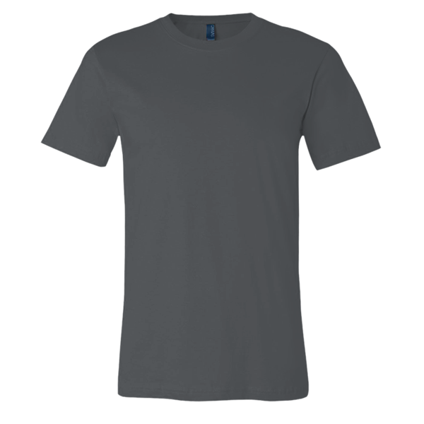 Bella + Canvas Jersey Tee, Asphalt, Front view