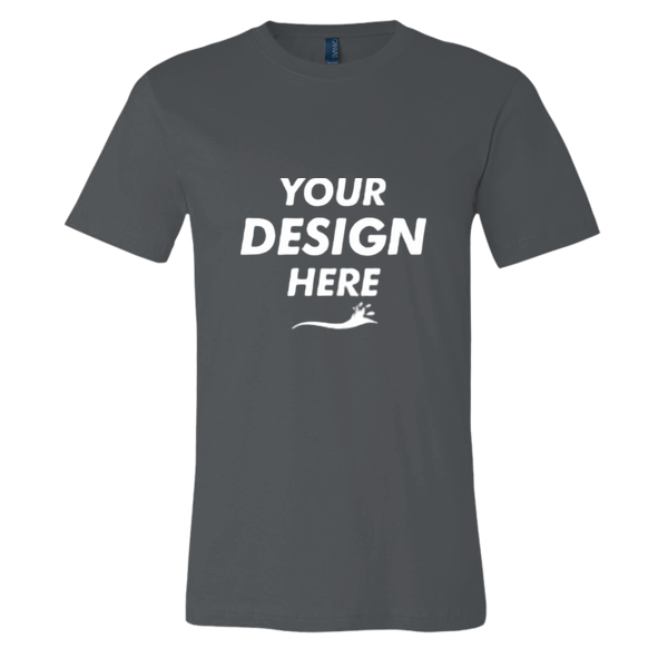 Bella + Canvas Jersey Tee, Asphalt, Front view, Mockup