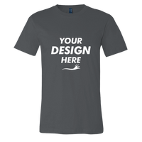 Bella + Canvas Jersey Tee, Asphalt, Front view, Mockup
