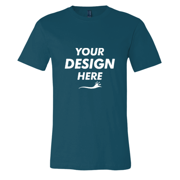 Bella + Canvas Jersey Tee, Atlantic, Front view, Mockup