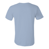 Bella + Canvas Jersey Tee, Baby Blue, Back view