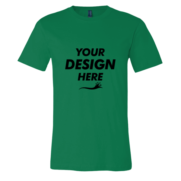 Bella + Canvas Jersey Tee, Evergreen, Front view, Mockup