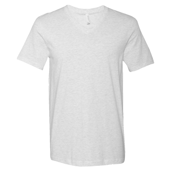Bella + Canvas Jersey V-Neck Tee, Ash, Front view