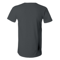 Bella + Canvas Jersey V-Neck Tee, Asphalt, Back view