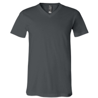 Bella + Canvas Jersey V-Neck Tee, Asphalt, Front view