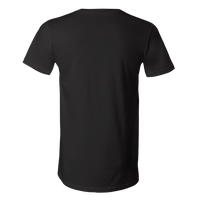 Bella + Canvas Jersey V-Neck Tee, Black, Back view