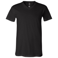 Bella + Canvas Jersey V-Neck Tee, Black, Front view