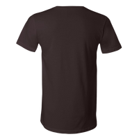 Bella + Canvas Jersey V-Neck Tee, Brown, Back view