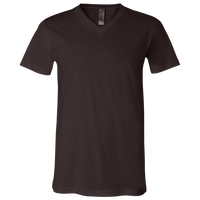 Bella + Canvas Jersey V-Neck Tee, Brown, Front view