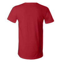 Bella + Canvas Jersey V-Neck Tee, Canvas Red, Back view