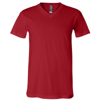 Bella + Canvas Jersey V-Neck Tee, Canvas Red, Front view