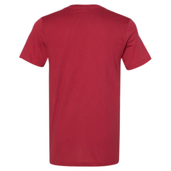 Bella + Canvas Jersey V-Neck Tee, Cardinal, Back view