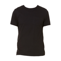 Bella + Canvas Men's Jersey Pocket Tee, Black / Black, Front view