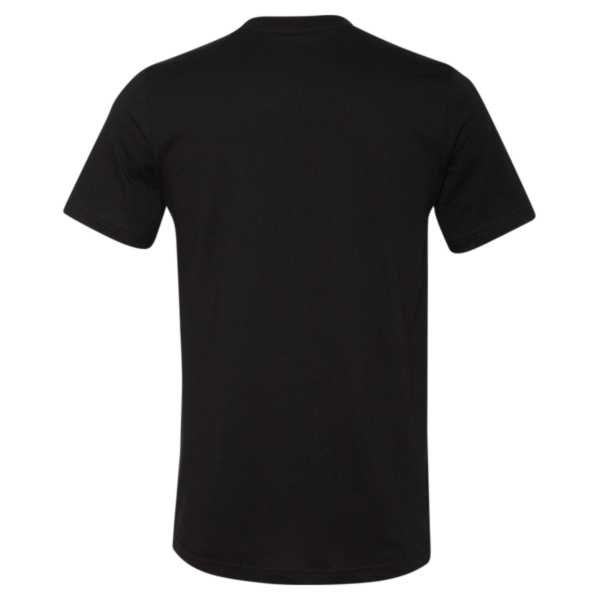 Bella + Canvas Men's Jersey Pocket Tee, Black / Deep Heather, Back view