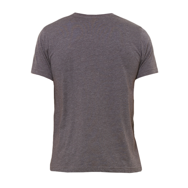 Bella + Canvas Men's Jersey Pocket Tee, Dark Grey Heather / Dark Grey Heather, Back view