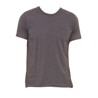 Bella + Canvas Men's Jersey Pocket Tee, Dark Grey Heather / Dark Grey Heather, Front view