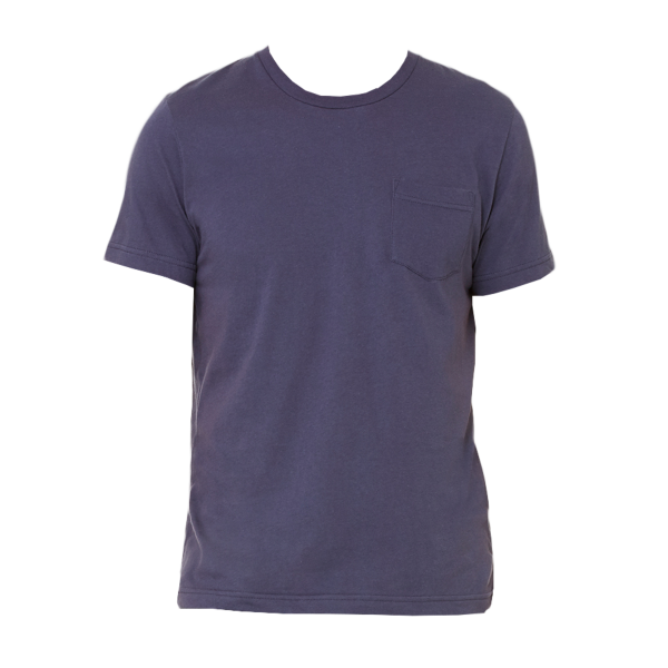 Bella + Canvas Men's Jersey Pocket Tee, Navy / Navy, Front view