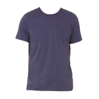 Bella + Canvas Men's Jersey Pocket Tee, Navy / Navy, Front view