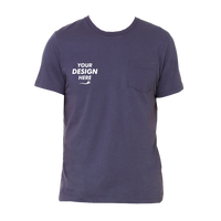 Bella + Canvas Men's Jersey Pocket Tee, Navy / Navy, Front view, Mockup
