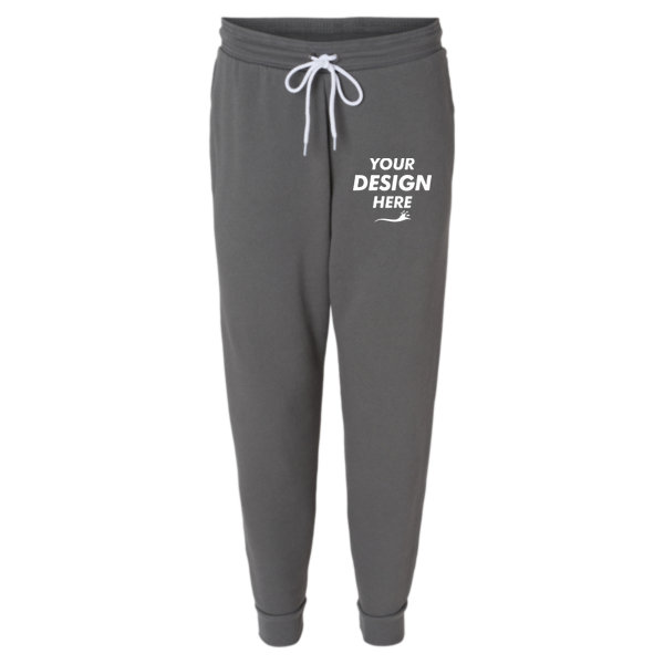 Bella + Canvas Sponge Fleece Jogger Sweatpants, Asphalt, Front view, Mockup