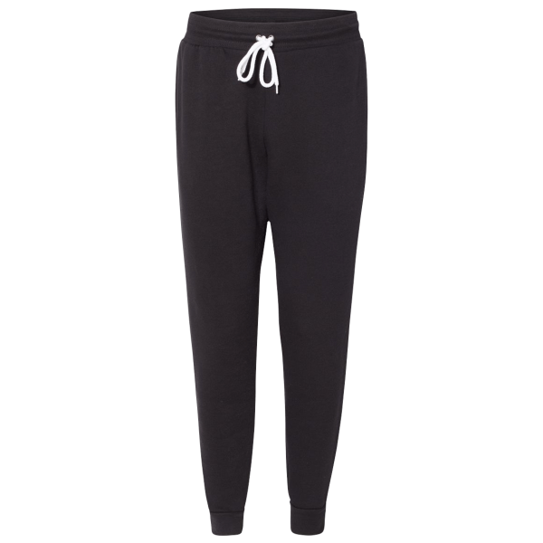 Bella + Canvas Sponge Fleece Jogger Sweatpants, Black, Front view