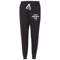 Bella + Canvas Sponge Fleece Jogger Sweatpants, Black, Front view, Mockup