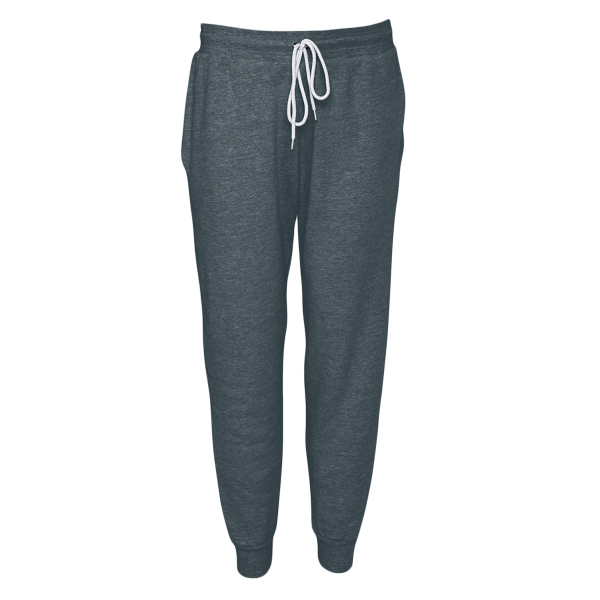Bella + Canvas Sponge Fleece Jogger Sweatpants, Heather Slate, Front view
