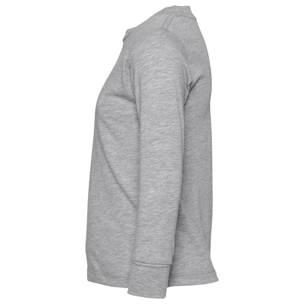 Bella + Canvas Toddler Jersey Long Sleeve Tee, Athletic Heather, Left Sleeve view