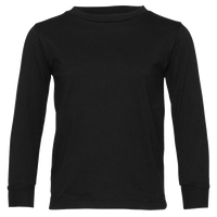 Bella + Canvas Toddler Jersey Long Sleeve Tee, Black, Front view