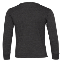 Bella + Canvas Toddler Jersey Long Sleeve Tee, Dark Grey Heather, Back view