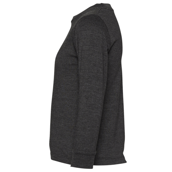 Bella + Canvas Toddler Jersey Long Sleeve Tee, Dark Grey Heather, Left Sleeve view