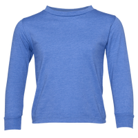 Bella + Canvas Toddler Jersey Long Sleeve Tee, Heather Columbia Blue, Front view